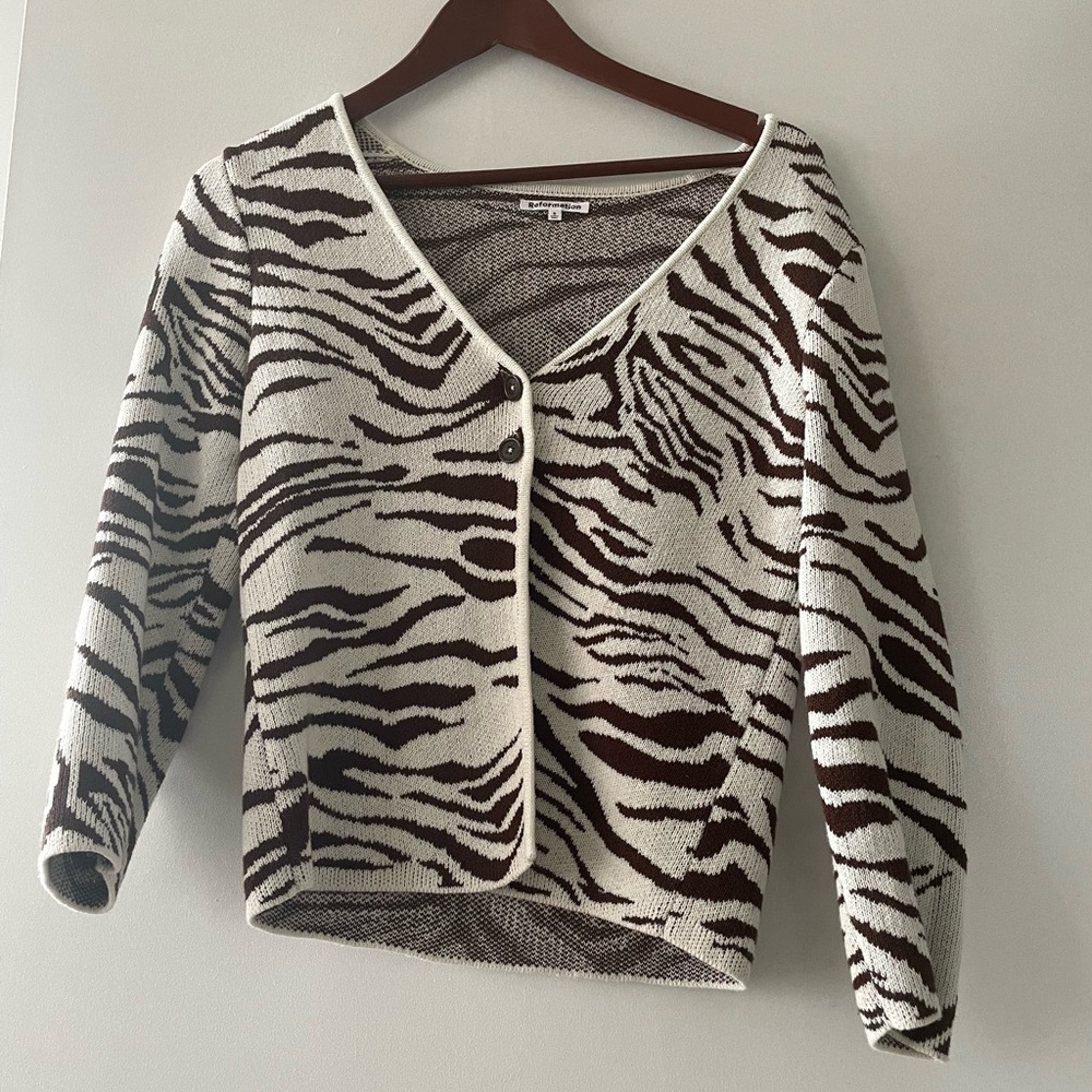 Reformation two-button cardigan